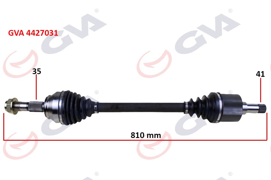 Komple Aks Sol Boxer-Jumper-Ducato 2.2 MJTD-2.3 MJTD 06> 35x41x810mm