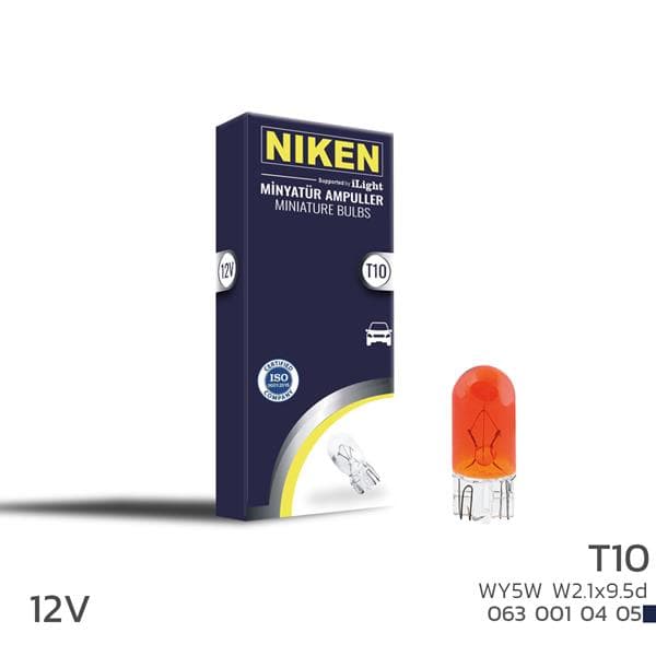 Niken T10 Park Ampulu WY5W W2.1x9.5d Amb 12V 10LU