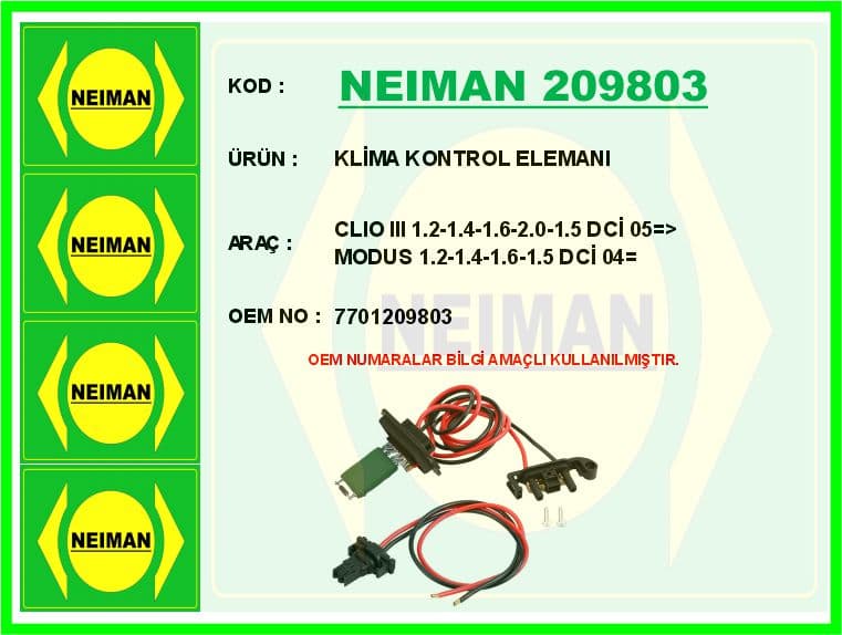 Kalorifer Rezistansi Renault Clio III 1.2-1.4-1.6-2.0-1.5 dCi 05 > Modus 1.2-1.4-1.6-1.5 dCi 04 >