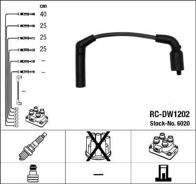 Buji Kablo Takımı Set Chevrolet Aveo-Kalos 1.2 8V Matiz-Spark 1.0 8V