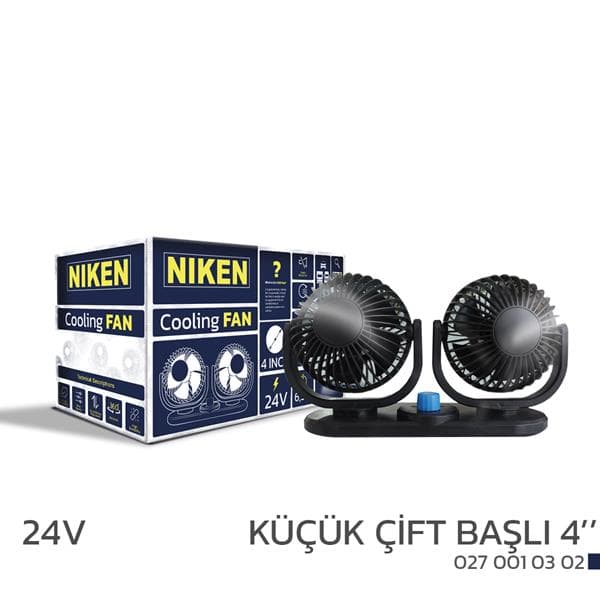Araç Vantilatörü Küçük Çift Başli 24V 4 İnç