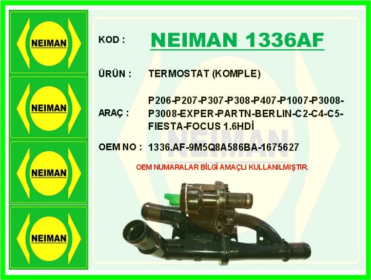 Termostat Gövdesi Ford Peugeot Fiesta-Courier-Focus-207-308-Partner-C4-C5 07> 1.4-1.5-1.6 TDCi Euro 5
