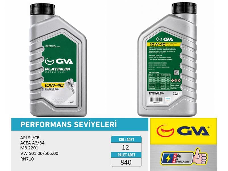 Motor Yağı 10W40 1 LT Platinum Yari Sentetik Api SL/CF