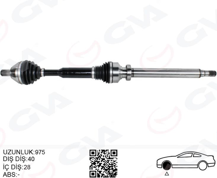 Ön Aks Komple Sağ Volvo XC60 I 10>15 D3-D4-T5-T6 XC60 II 15> D4 Otomatik Şanzıman 8 Vites