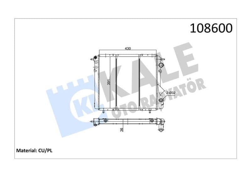 Radyatör R19 1.4 GTD-1.6 Karbüratörlü 2 Sira Cu PL Sistem