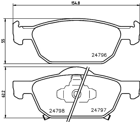 Ön Fren Balata Honda Accord 2.0L R20A3 Cu Kasa 08->