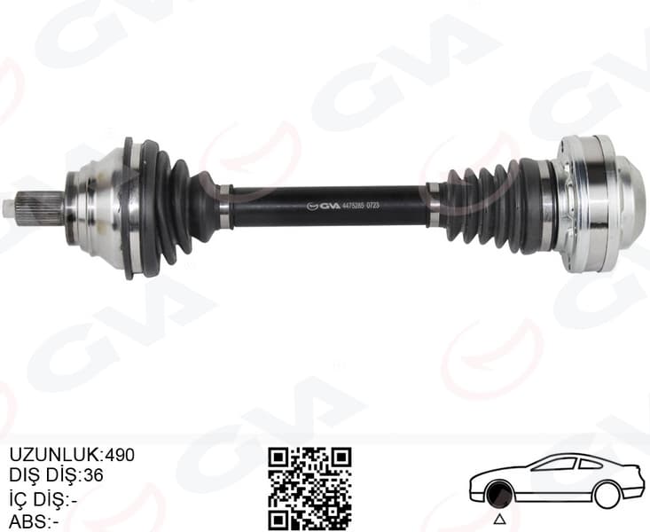 Komple Aks Ön Sol GOLF5-Jetta-Caddy-Passat 1.9 TDI-2.0 TDI 04- BKP-BKD-BLS-BKC-Bxe 1.9 TDI-2.0 TDI