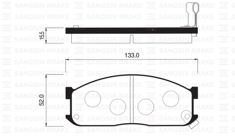 Ön Fren Balata Mazda E2200 2.2L R2 RF 91-> / Kia Besta 2.2L R2 92-98 / Bongo 2.7L J2 SD 97-04