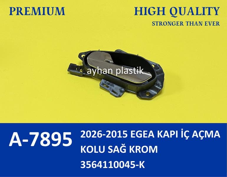 Kapı İç Açma Kolu Sağ Fiat Egea 15> Krom