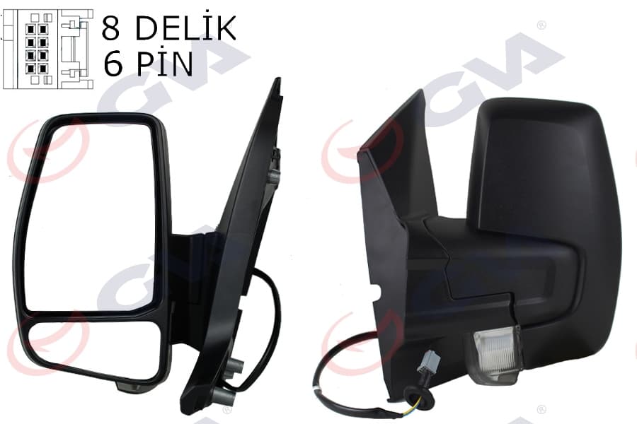 Diş Dikiz Aynasi Sol Transit Custom V362 12> 17 Elektirikli İsitmali Sinyalli