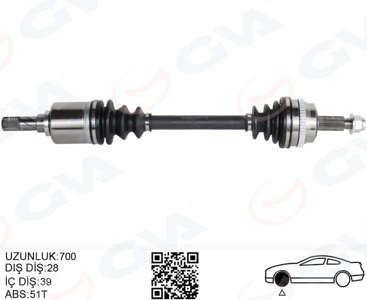 Ön Aks Sol Renault Master II FD 2.5 dCi Absli 51 Dis 28X39 06-10
