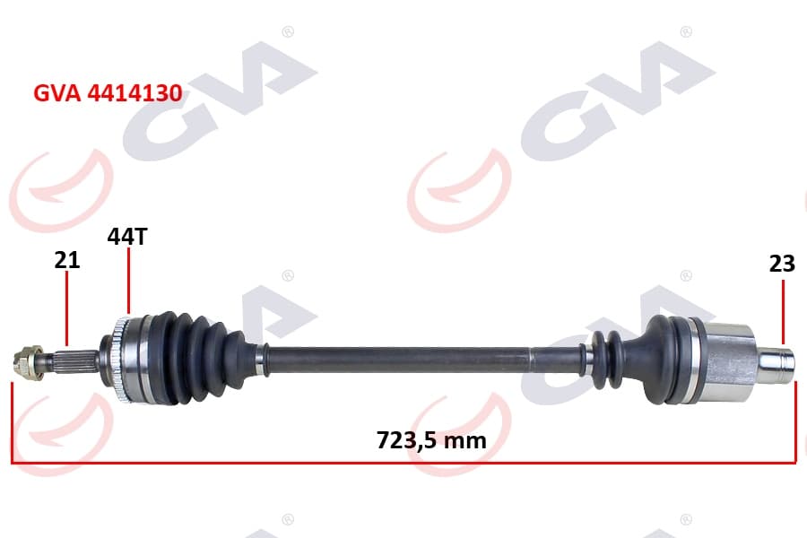 Komple Aks Sağ Clio II 1.5DCI 98-05 Abs Li 44DİŞ 728mm Yayli