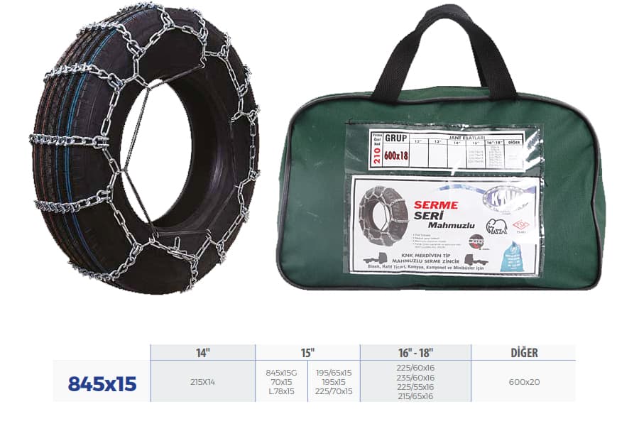 Patinaj Zinciri Minibüs Ve Kamyonet Serme 215x65x16 Transporter Zincir Ebatlari İçin Resime Bakiniz