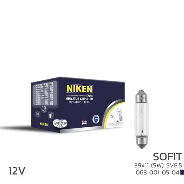 Niken Sofit Ampul 5W 39X11 12V 10LU