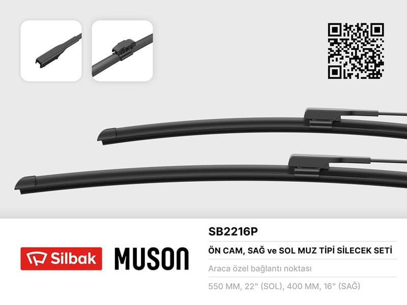 Silecek Süpürgesi 550/400MM Muz Tipi Dokker 05/15-Lodgy. Stepway 05/15-Express 05/21>