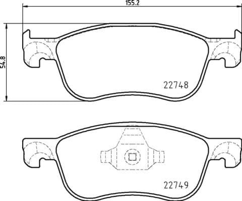 Disk Fren Balatası Ön Ford Fiesta 1.0/1.1/1.5D 01/17> Ford Fiesta ST 1.5 04/18> Courier V-769 18>