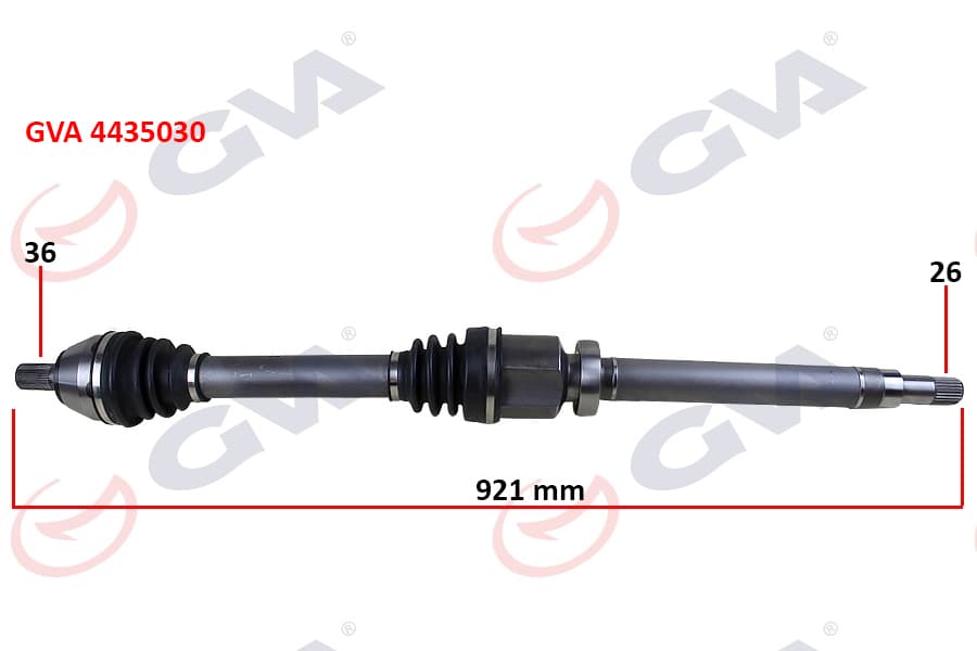 Ön Aks Komple Sağ Ford Focus II 1.6TDCİ 04-11 -Cmax 1.6TDCİ 07-11 -Volvo S40 II 04>12 S40 II 544 05>12 V50 545 05>12 1.6D-1.8-2.0D 26X36X921MM