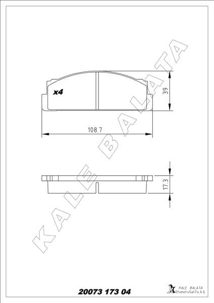 Ön Balata M131 DKŞ-S-SL-SLX-M124-Serçe