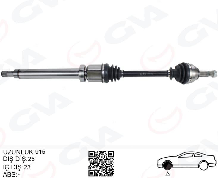 Ön Aks Komple Sağ Ford Fiesta -Fusion 02>08 1.6TDCI