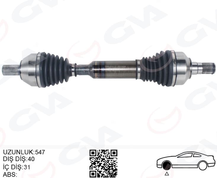 Ön Aks Komple Sol Volvo XC60 2.4 D 08 >16 XC60 I 2.0 T Otom 09>12 XC60 I 3.2 Awd 10>15 XC60 I D3 D4 10>14 XC60 I T6 Awd 10>17 4 4
