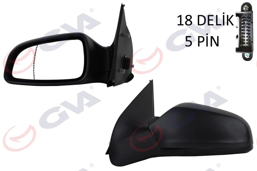 Diş Dikiz Aynasi Sol Astra H 04> Elektrikli İsitmali Asferik 5 Fiş VM-968EHAL
