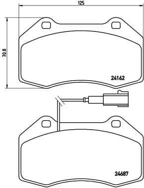 Ön Balata Fişli Grande Punto 199 1.4 Abarth 12/07 > Fiat 500 1.4 10 > Alfa Mito 1.4TJET 1.4T 08 >