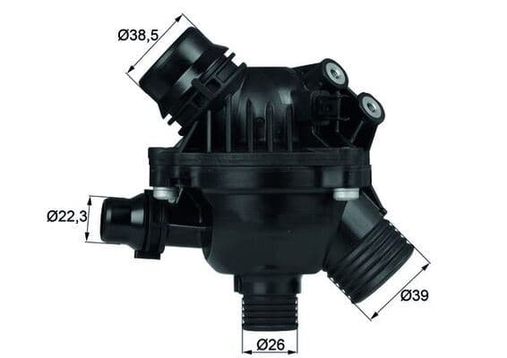Termostat 97 C BMW N51 N52 N53 N54 E81 E82 E87 E88 E90 E91 E92 E93 E60 E61 E63 E64 E65 E66 E84 E83 E85 E86 E89