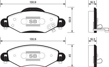 Ön Fren Balata Toyota Yaris 1.0L 1SZ-Fe SCP10 Fransız Üretim 03-05 / 1.3L 2SZ-Fe SCP12 Fransız Üret İm 03-05