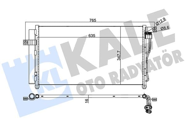 Klima Radyatörü Kondenser Hyundai Accent Era 1.4L 1.6L G4EE G4ED Benzinli 06-10 635x348x16