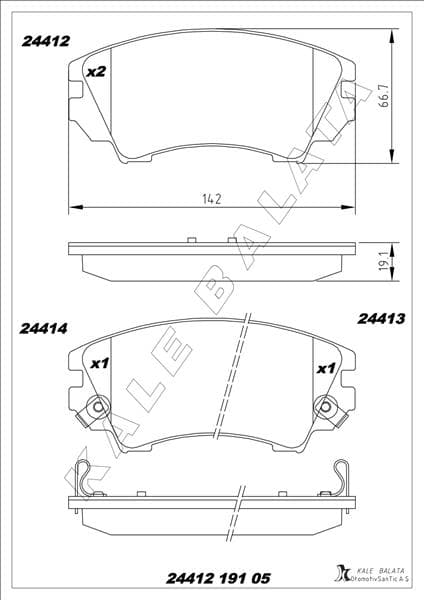 Ön Balata Opel Astra J 12 >14 > İnsignia 08 >11 > Zafira 11 > Saab 9.5 10 >17 Jant GDB1783