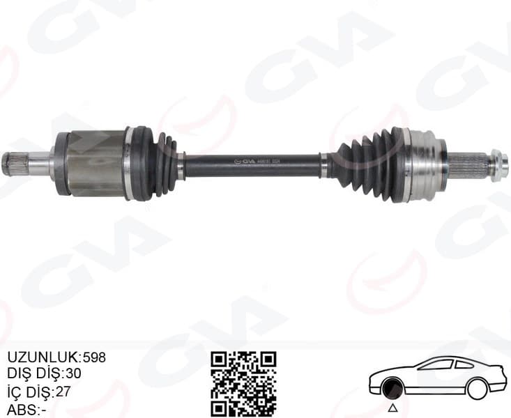 Komple Aks Ön Sol BMW X3 E83 04>11 598MM