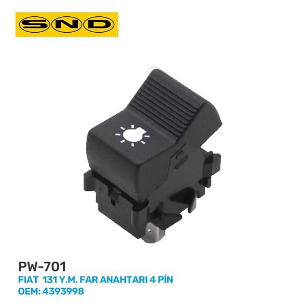 Fiat 131 Y.M. Far Anahtarı 4 Pin Oem: 4393988
