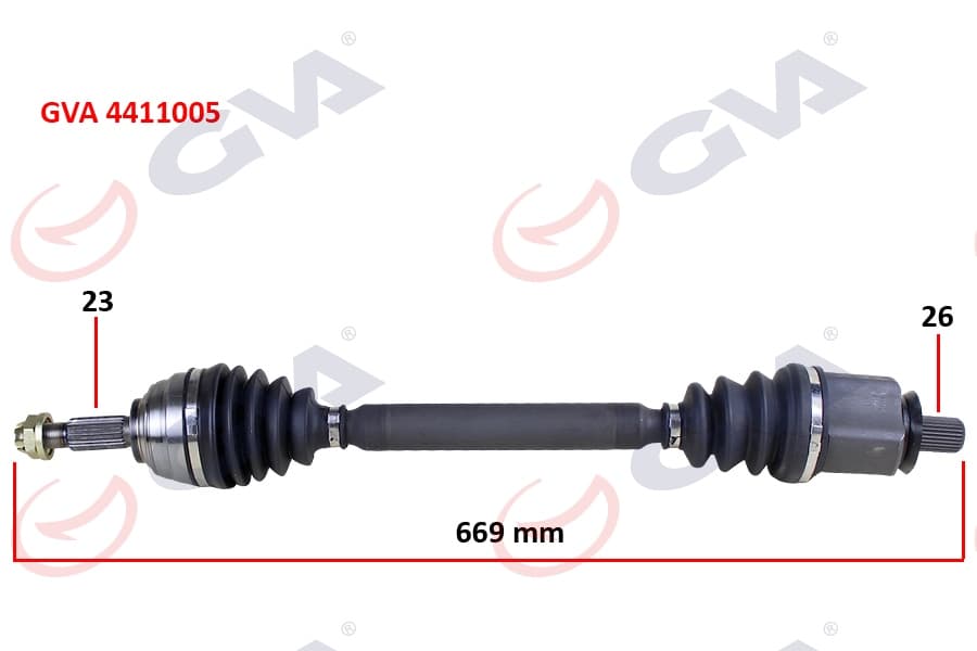 Komple Aks Sol Megane II 1.6 16V 03-08 669mm Auto.