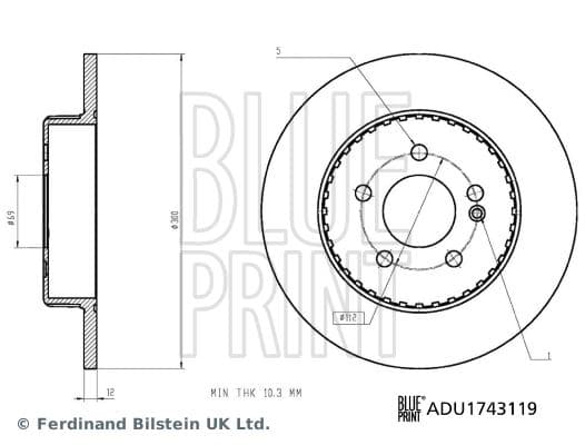 Fren Diski Arka Mercedes C-Class W205 S205 C205 A205