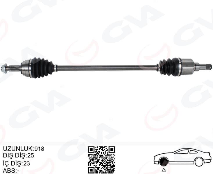 Ön Aks Komple Sağ Ford Yeni Courier 17> 1.5-1.6 TDCi -1.0 Ecoboost