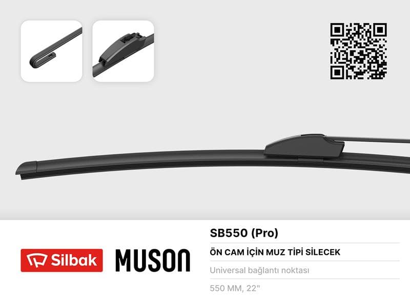 Silecek Süpürgesi 550mm Muz Tipi Üniversal
