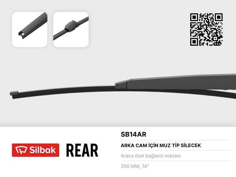 Silecek Süpürgesi Arka Muz Tipi 355mm Roomster/pratik 06>GOLF IV 03>POLO 02>