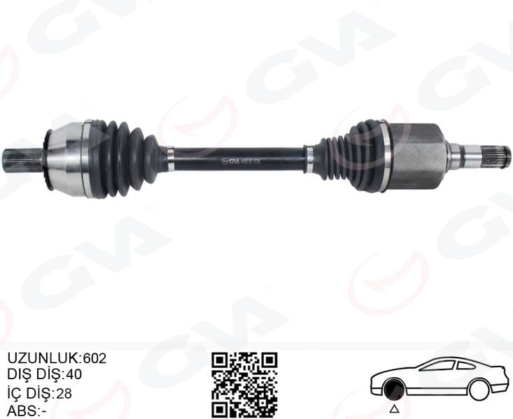 Ön Aks Komple Sol Volvo S60 II 1.6 D2 10>15 S80 II 1.6D 10> V60 Volvo 1.6 D 10>15 Otomatik Şanzıman