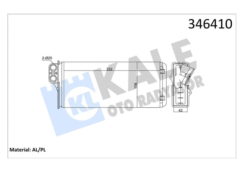 Kalorifer Radyatörü Master II 2.5D-2.8DTI 98-01 Opel Movano 1.9DTI-2.2DTI 00 >