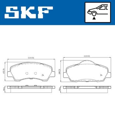 Ön Fren Balatası Peugeot P301 12> P308 13> Citroen C-Elysee 12> C4 14> 266mm