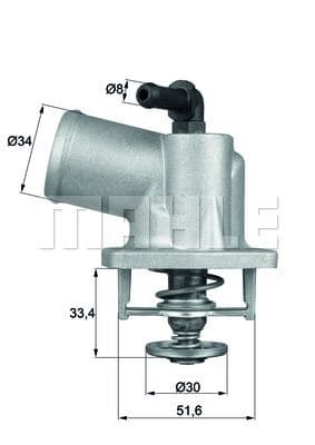 Termostat Komple Astra G-Corsa B-Tigra-Zafira 1.4-1.4 16V-1.6-1.6 16V 92C