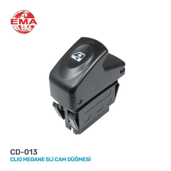 Cam Açma Anahtarı Sağ Megane I-Clio II 98-05 5 Fiş-Tekli