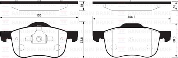 Ön Fren Balatası Volvo S60 00> S70 97>00 S80 98> V70 97>07 V70 01>07 XC70 00> XC90 02>12 16 Jant