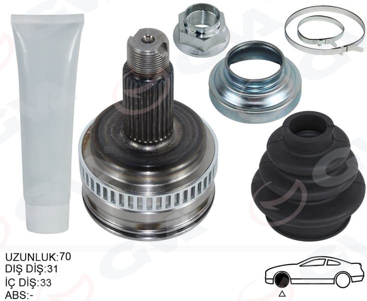 Aks Kafası Diş Sağ/sol BMW E81 E87 E90 E92 E93 119MM
