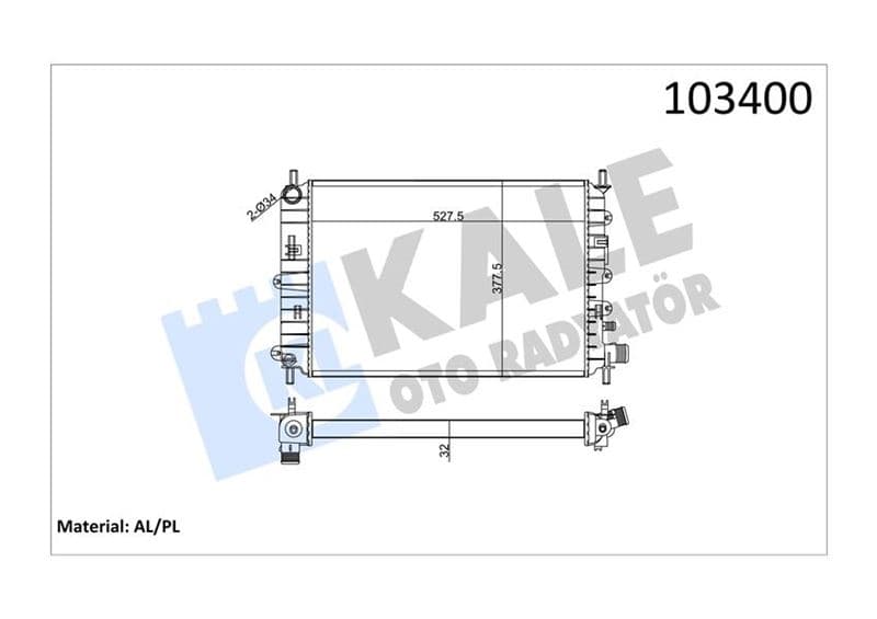 Motor Su Radyatörü Escort CLX 1.6 Zetec 95>01 2 Sira Al PL