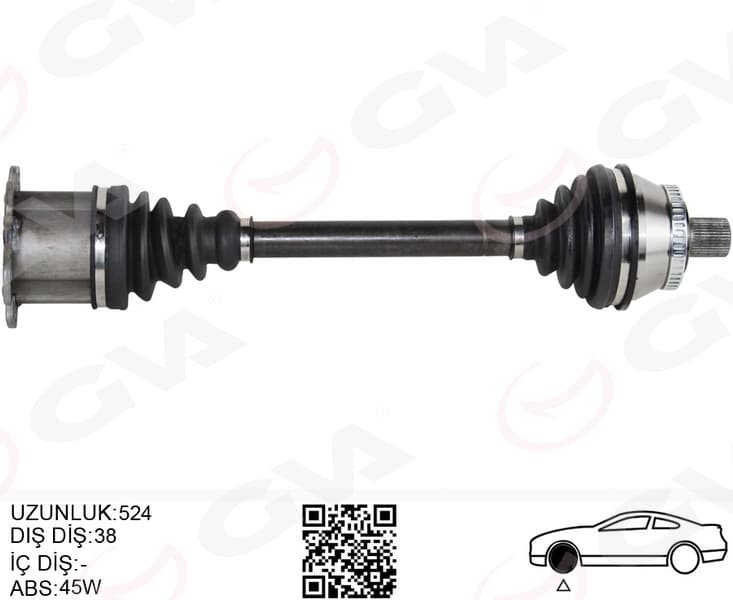 Komple Aks Ön Sağ/sol A4 2.0 TDI 05-08 Bre-BLB 2.0 TDI