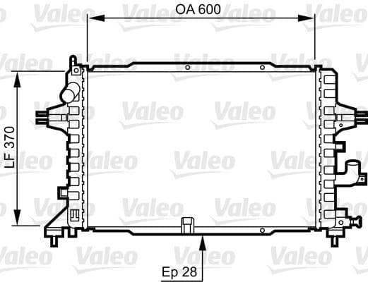 Radyatör Astra H 1.3-1.7-1.9 Cdti 04 > Zafira 1.7-1.9 Cdti 05 > Ac Klimasiz-Klimali Mek 599x368x26