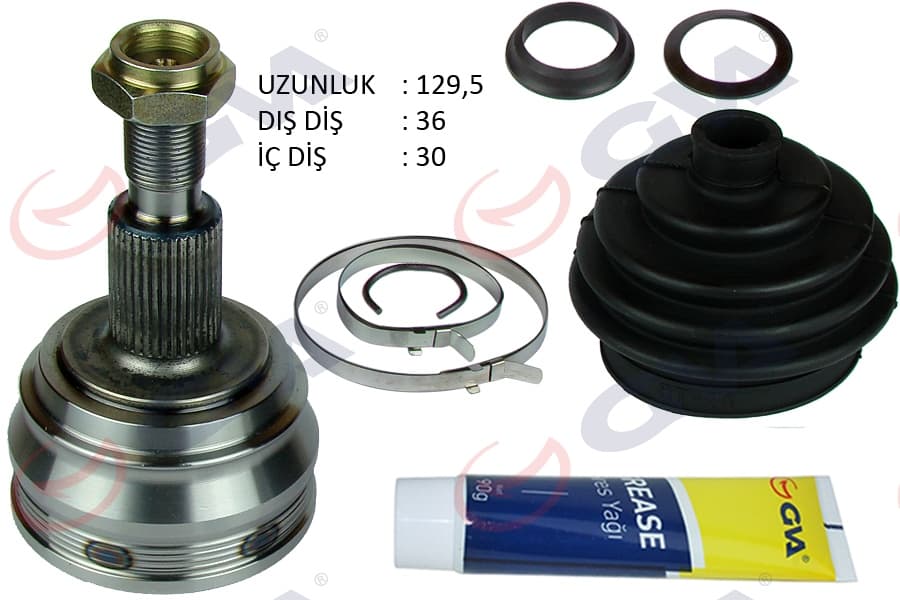 Aks Kafası Diş Ön Golf IV-Bora-Leon 97-04 1.6 Akl/bfq 36x30x53 129.5mm