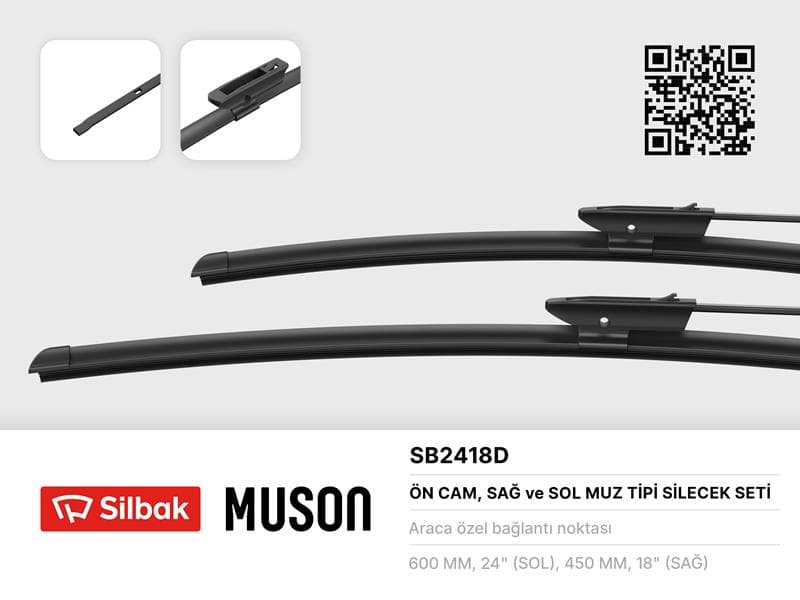 Silecek Süpürgesi 600/450mm Muz Tipi MGN II 01/06