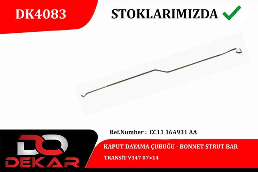 Kaput Dayama Çubuğu Transit V347 07>14